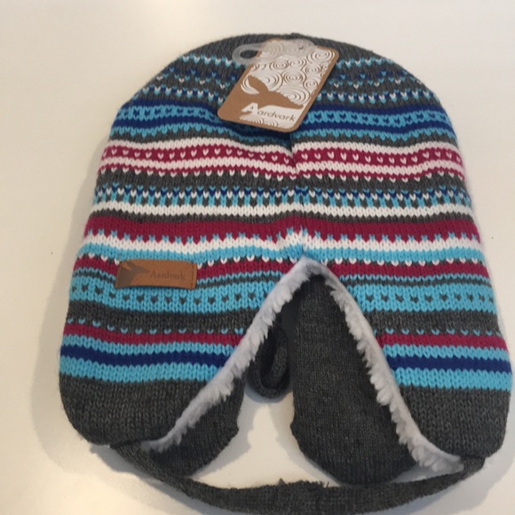 AARDVARK Toasty Knit Toddler Hat & Mittens - Picture 5 of 8